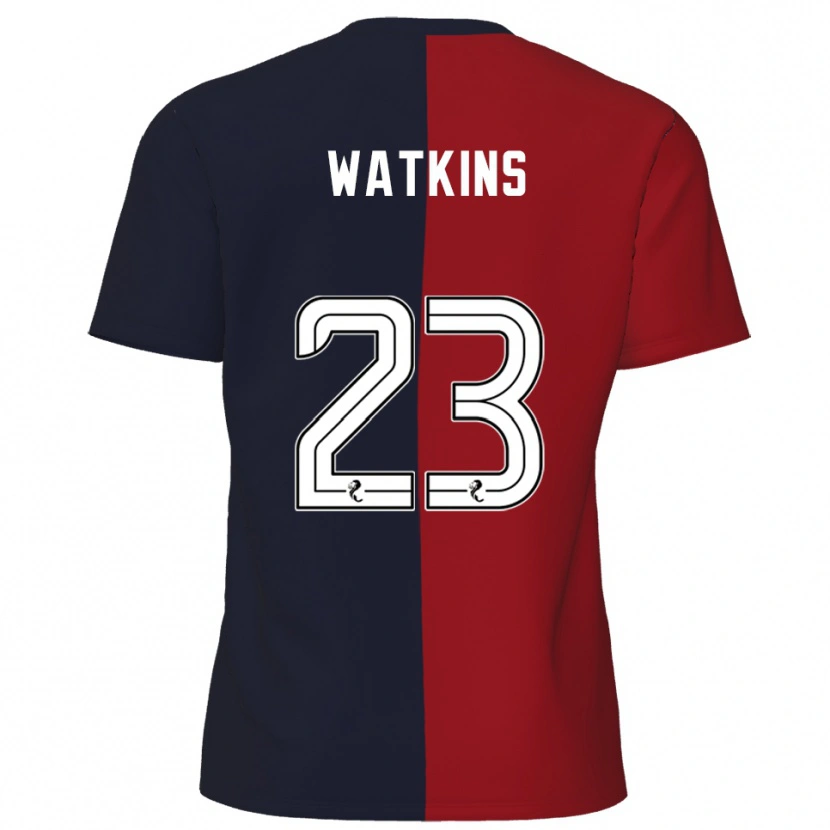 Danxen Bambino Maglia Marley Watkins #23 Rosso Blu Navy Kit Gara Away 2025/26 Maglietta