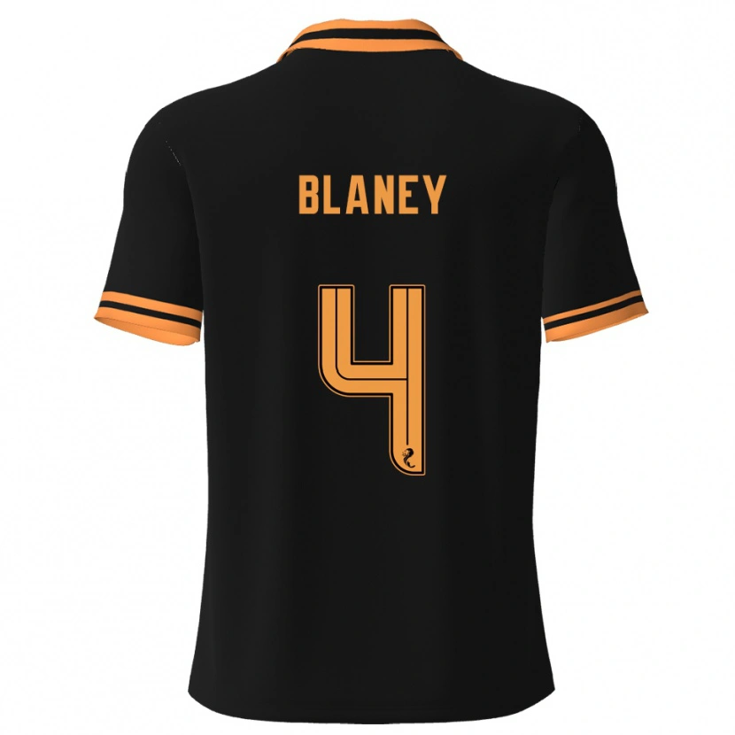 Danxen Bambino Maglia Shane Blaney #4 Nero Giallo Kit Gara Away 2025/26 Maglietta