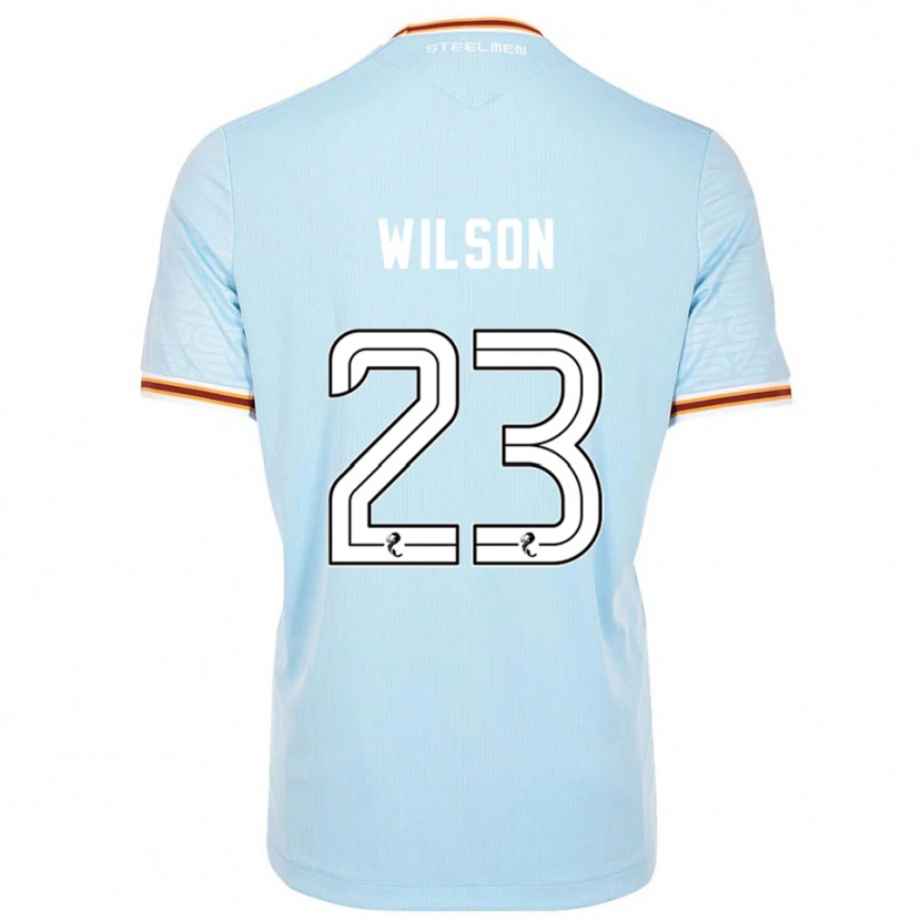 Danxen Bambino Maglia Ewan Wilson #23 Azzurro Kit Gara Away 2025/26 Maglietta