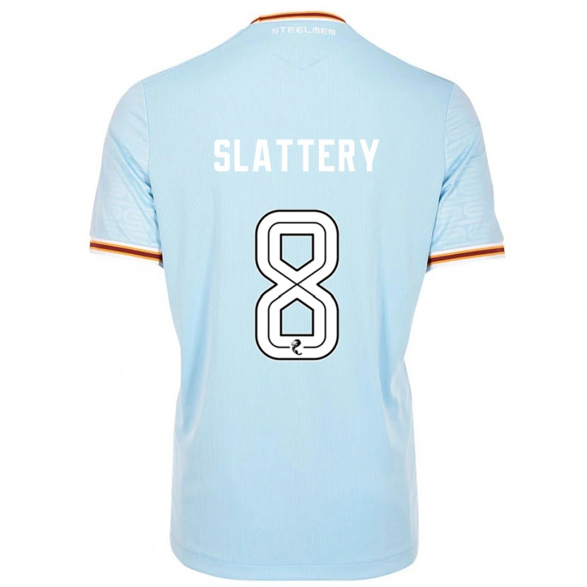 Danxen Bambino Maglia Callum Slattery #8 Azzurro Kit Gara Away 2025/26 Maglietta