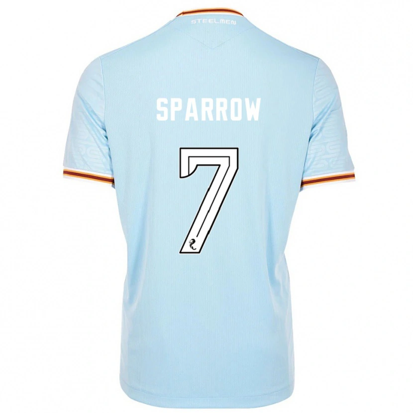 Danxen Bambino Maglia Tom Sparrow #7 Azzurro Kit Gara Away 2025/26 Maglietta