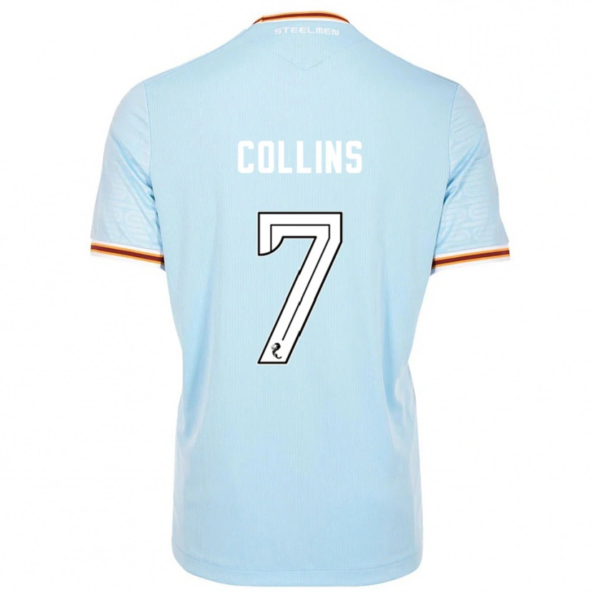 Danxen Bambino Maglia Bailley Collins #7 Azzurro Kit Gara Away 2025/26 Maglietta