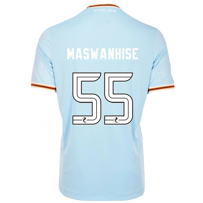 Danxen Bambino Maglia Tawanda Maswanhise #55 Azzurro Kit Gara Away 2025/26 Maglietta