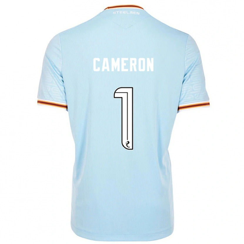 Danxen Bambino Maglia Rebecca Cameron #1 Azzurro Kit Gara Away 2025/26 Maglietta