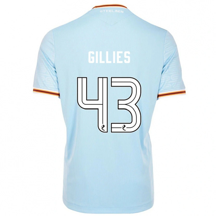 Danxen Bambino Maglia Jay Gillies #43 Azzurro Kit Gara Away 2025/26 Maglietta