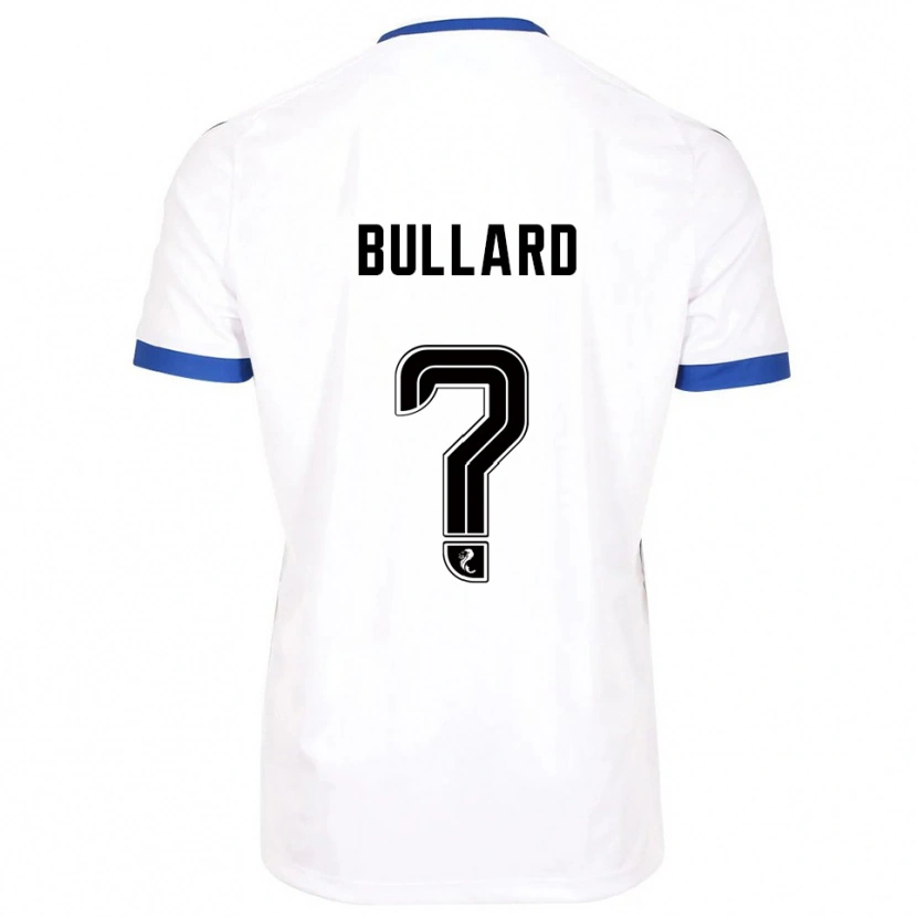 Danxen Bambino Maglia Cole Bullard #0 Bianco Blu Kit Gara Away 2025/26 Maglietta