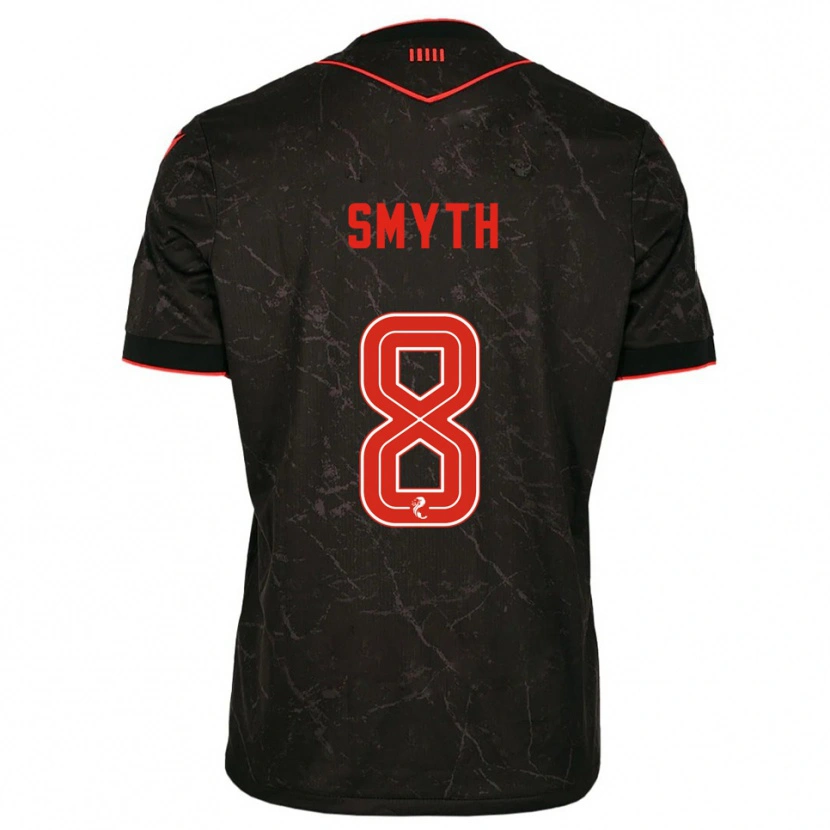 Danxen Bambino Maglia Oisin Smyth #8 Nero Rosso Kit Gara Away 2025/26 Maglietta