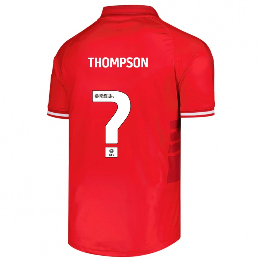 Danxen Uomo Maglia Will Thompson #0 Rosso Bianco Kit Gara Home 2025/26 Maglietta