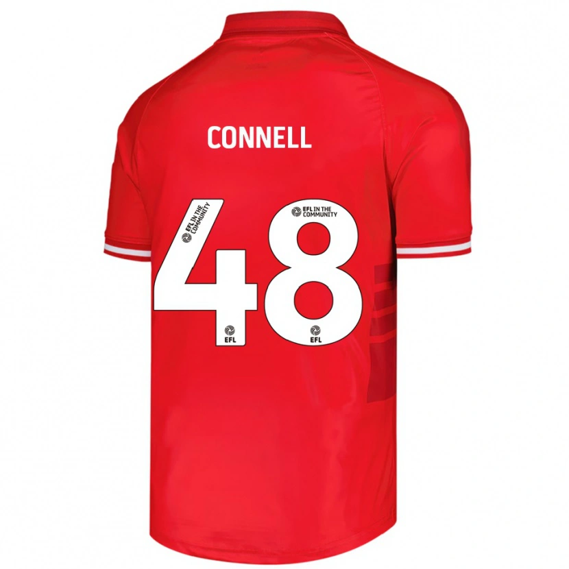 Danxen Uomo Maglia Luca Connell #48 Rosso Bianco Kit Gara Home 2025/26 Maglietta