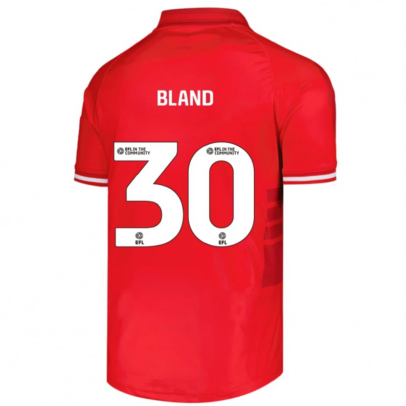 Danxen Uomo Maglia Jonathan Bland #30 Rosso Bianco Kit Gara Home 2025/26 Maglietta