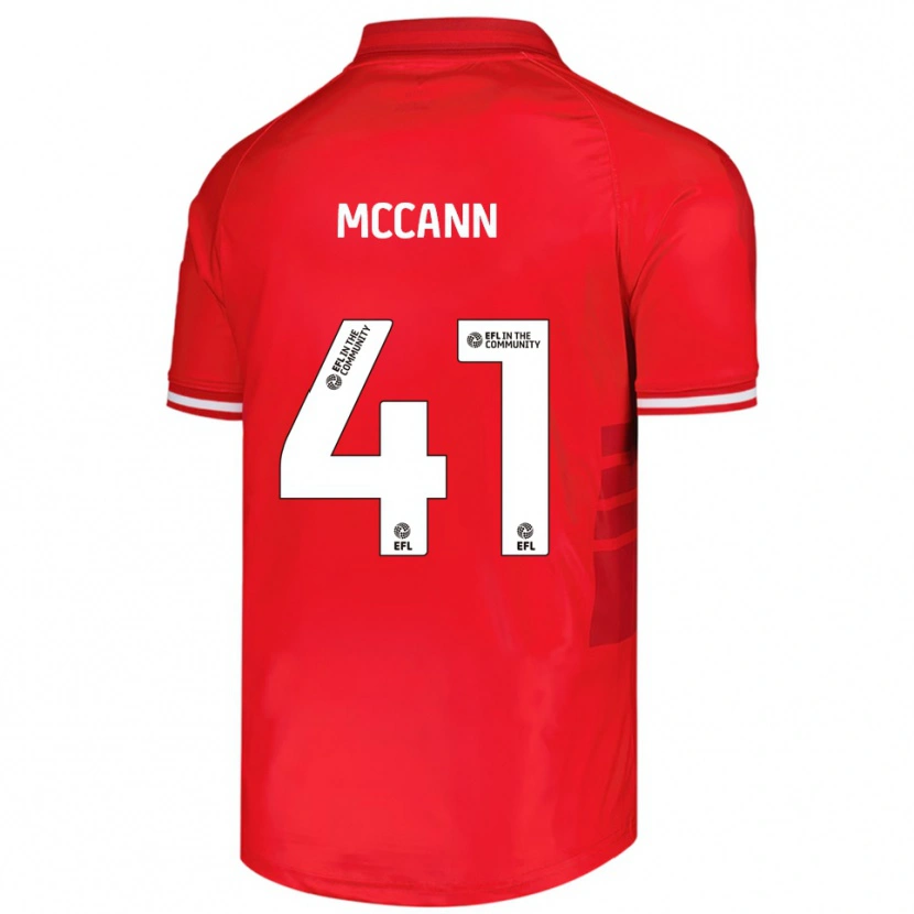 Danxen Uomo Maglia Bayley Mccann #41 Rosso Bianco Kit Gara Home 2025/26 Maglietta