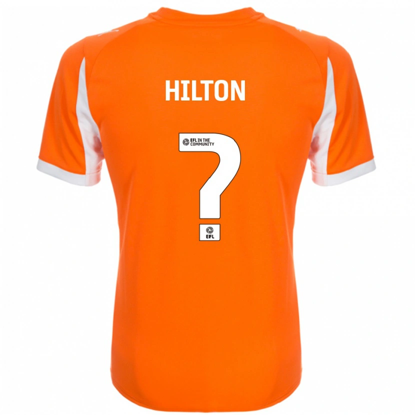 Danxen Uomo Maglia Alexis Hilton #0 Arancione Bianco Kit Gara Home 2025/26 Maglietta