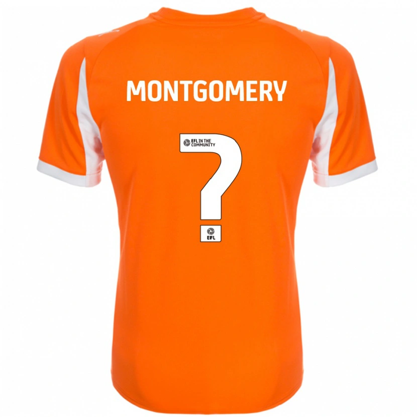 Danxen Uomo Maglia Aleysha Montgomery #0 Arancione Bianco Kit Gara Home 2025/26 Maglietta