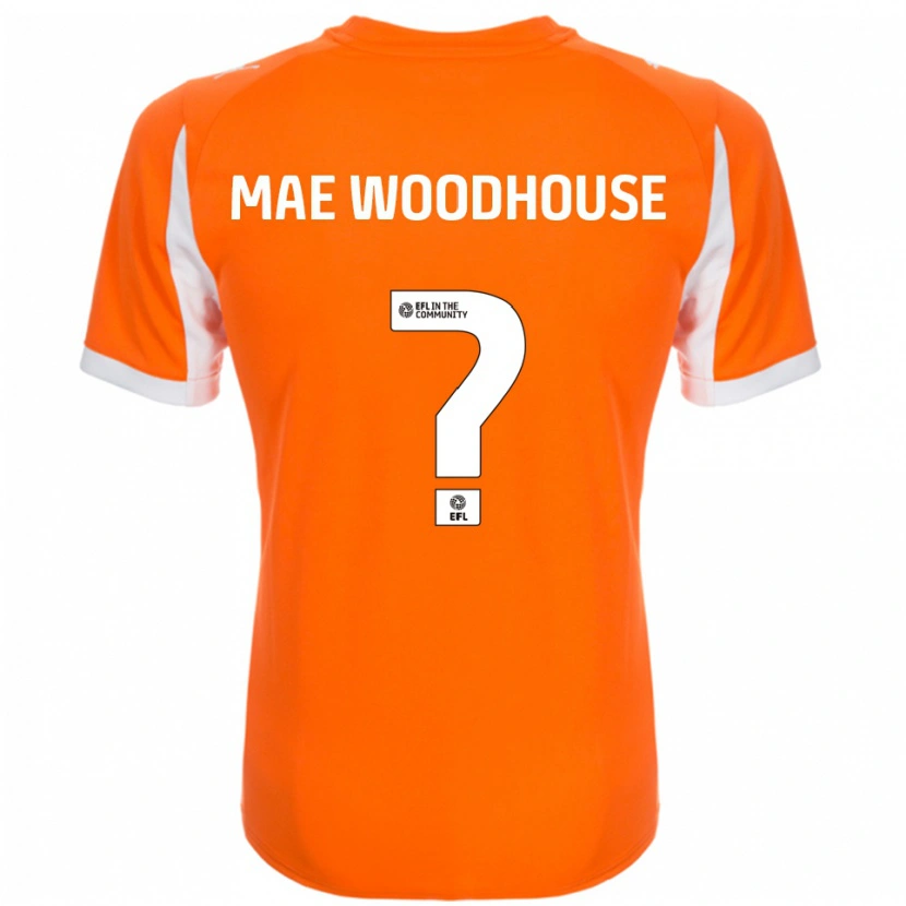 Danxen Uomo Maglia Evie Mae Woodhouse #0 Arancione Bianco Kit Gara Home 2025/26 Maglietta