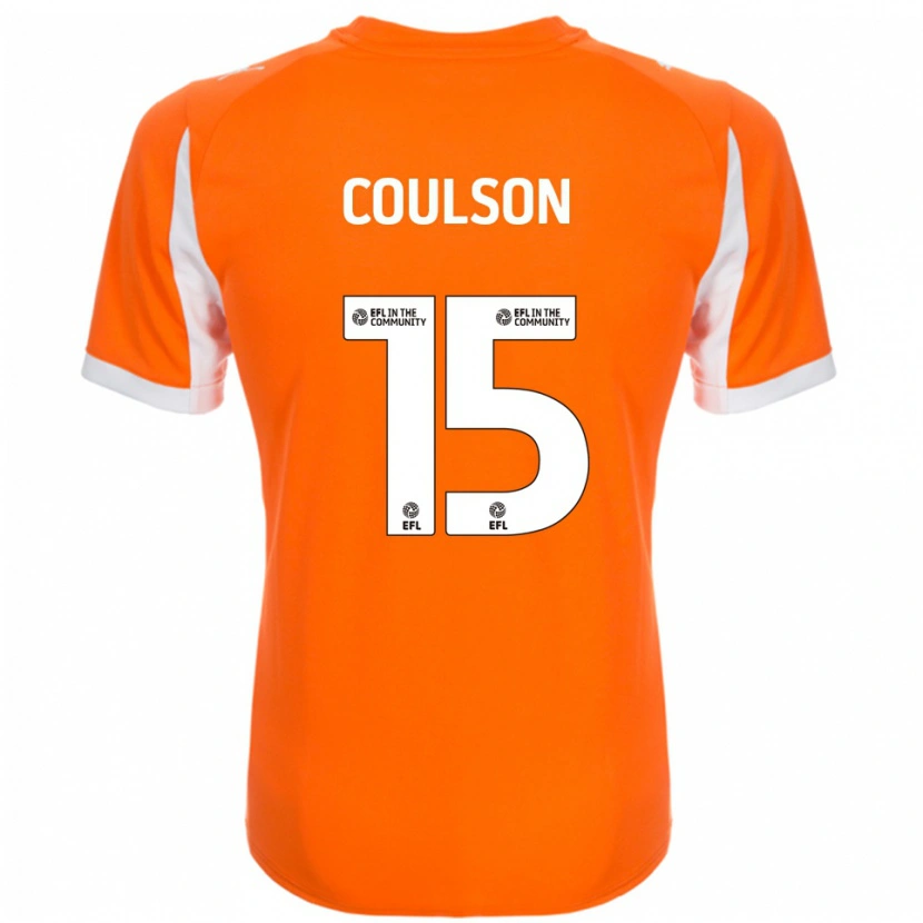 Danxen Uomo Maglia Hayden Coulson #15 Arancione Bianco Kit Gara Home 2025/26 Maglietta