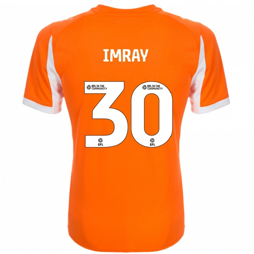 Danxen Uomo Maglia Danny Imray #30 Arancione Bianco Kit Gara Home 2025/26 Maglietta