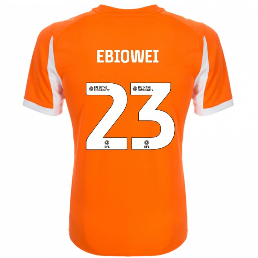 Danxen Uomo Maglia Malcolm Ebiowei #23 Arancione Bianco Kit Gara Home 2025/26 Maglietta