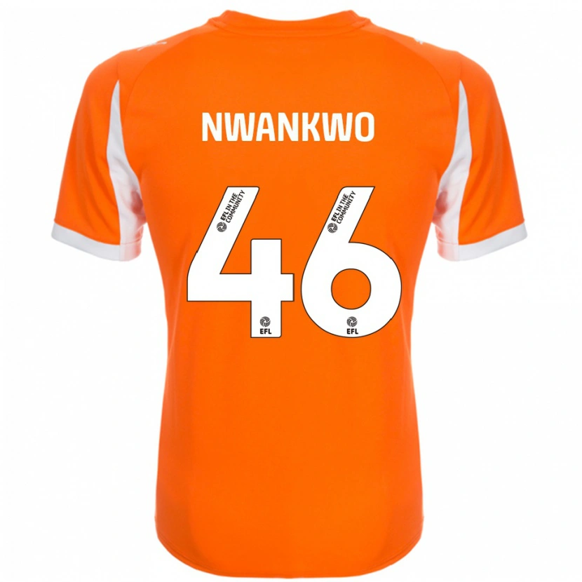 Danxen Uomo Maglia Oluchukwu Nwankwo #46 Arancione Bianco Kit Gara Home 2025/26 Maglietta