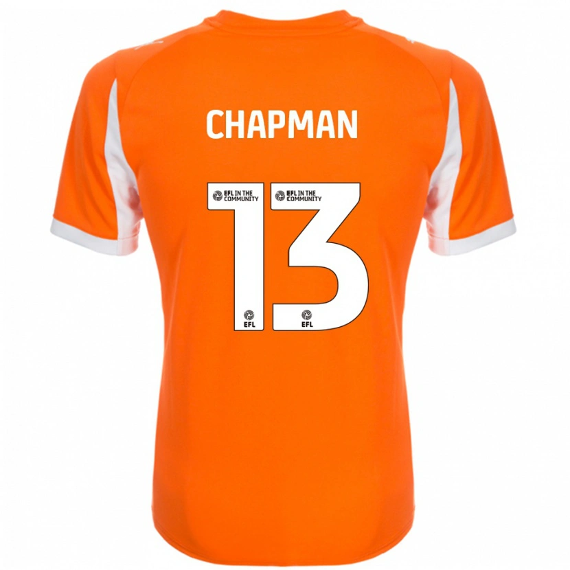 Danxen Uomo Maglia Mackenzie Chapman #13 Arancione Bianco Kit Gara Home 2025/26 Maglietta