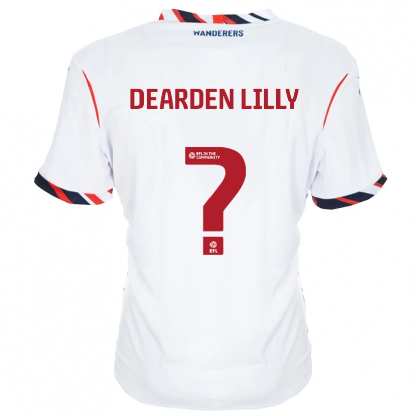 Danxen Uomo Maglia Jessica Dearden-Lilly #0 Bianco Rosso Kit Gara Home 2025/26 Maglietta
