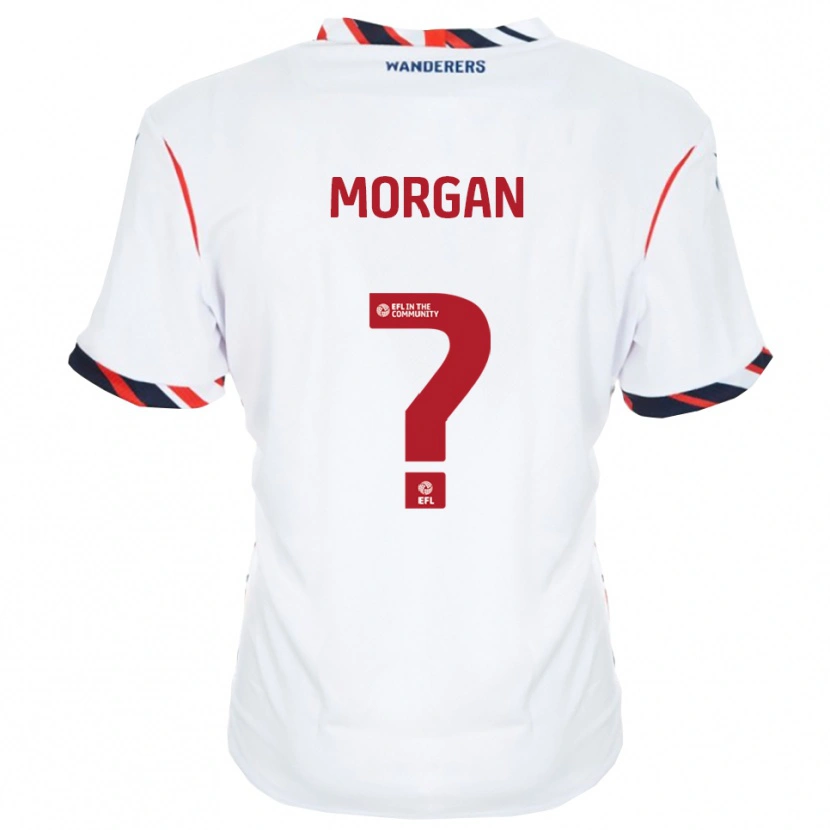 Danxen Uomo Maglia Abigail Morgan #0 Bianco Rosso Kit Gara Home 2025/26 Maglietta