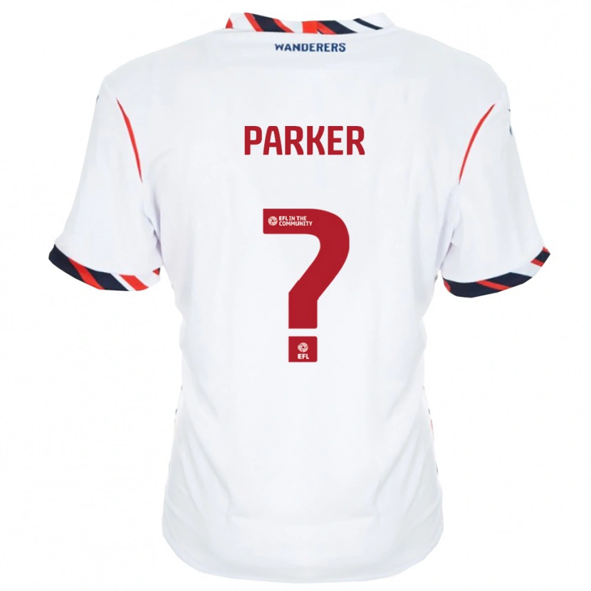Danxen Uomo Maglia Libbie Parker #0 Bianco Rosso Kit Gara Home 2025/26 Maglietta