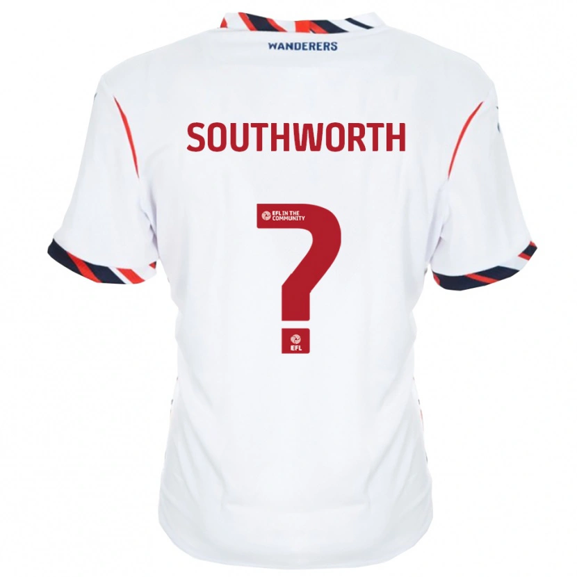 Danxen Uomo Maglia Ellie Southworth #0 Bianco Rosso Kit Gara Home 2025/26 Maglietta