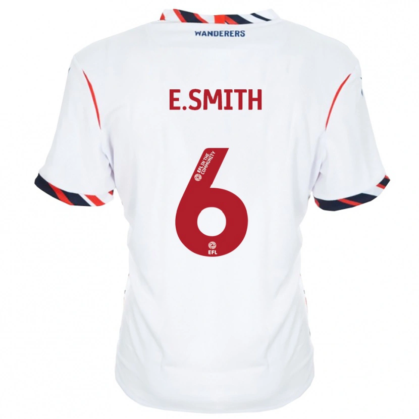 Danxen Uomo Maglia Erin Smith #6 Bianco Rosso Kit Gara Home 2025/26 Maglietta