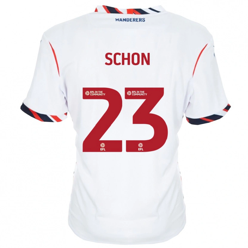 Danxen Uomo Maglia Szabolcs Schön #23 Bianco Rosso Kit Gara Home 2025/26 Maglietta