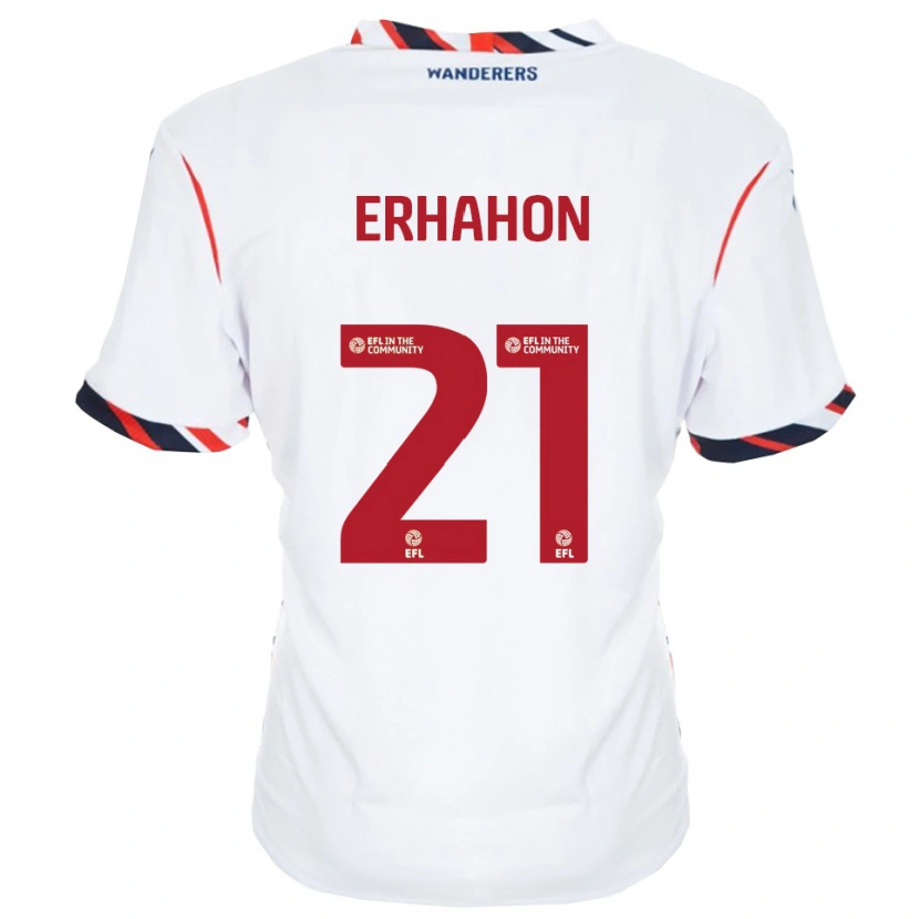 Danxen Uomo Maglia Ethan Erhahon #21 Bianco Rosso Kit Gara Home 2025/26 Maglietta