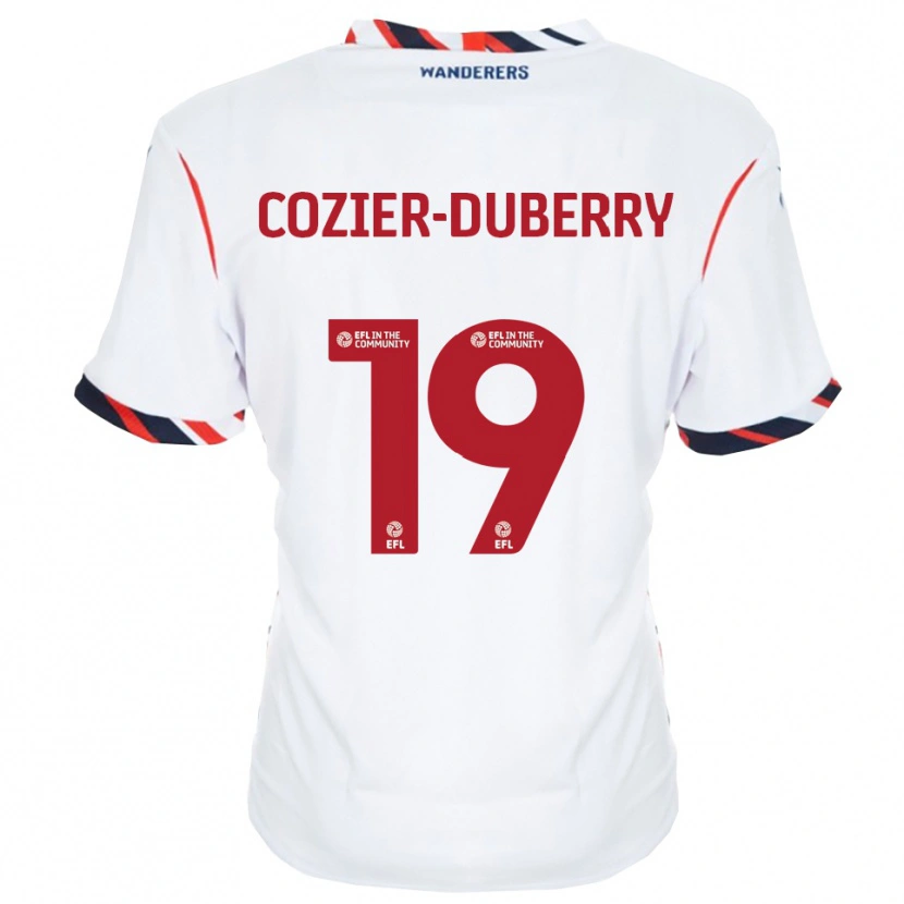 Danxen Uomo Maglia Amario Cozier-Duberry #19 Bianco Rosso Kit Gara Home 2025/26 Maglietta