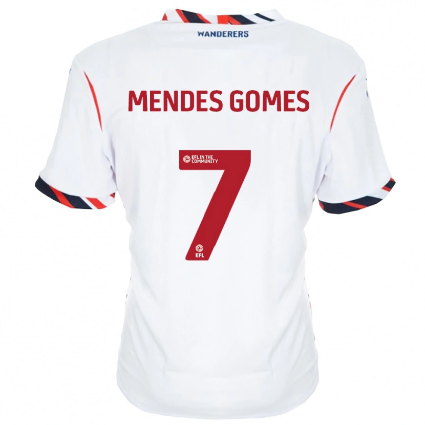 Danxen Uomo Maglia Carlos Mendes #7 Bianco Rosso Kit Gara Home 2025/26 Maglietta