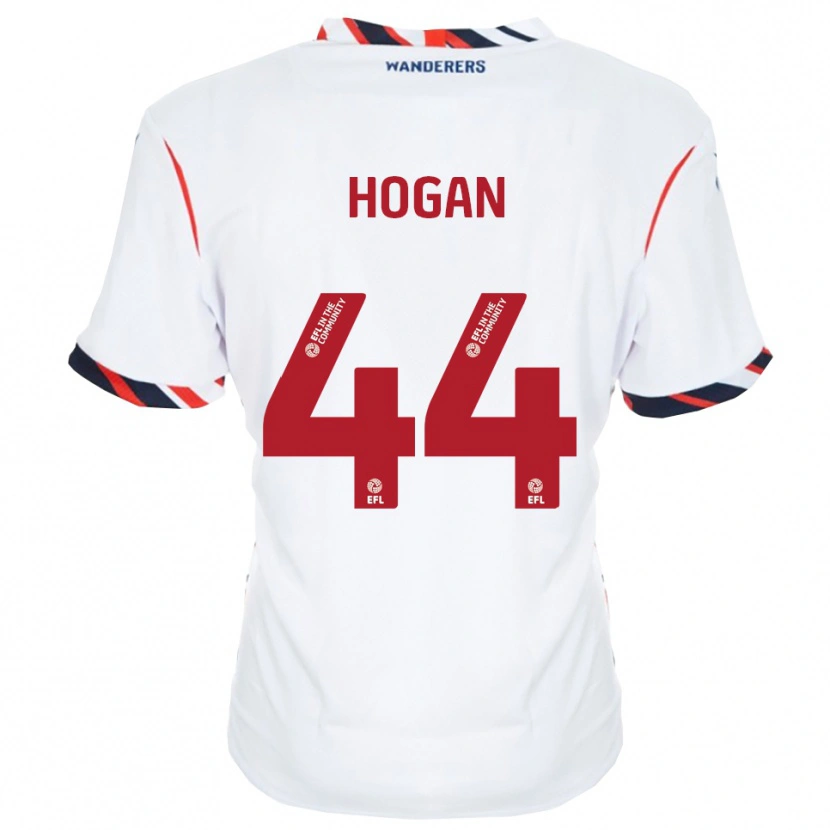 Danxen Uomo Maglia Sean Hogan #44 Bianco Rosso Kit Gara Home 2025/26 Maglietta