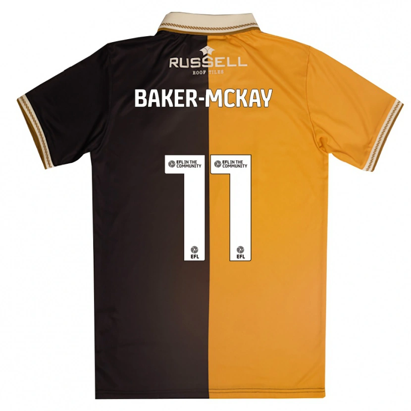 Danxen Uomo Maglia Kiyan Baker-Mckay #11 Giallo Nero Kit Gara Home 2025/26 Maglietta