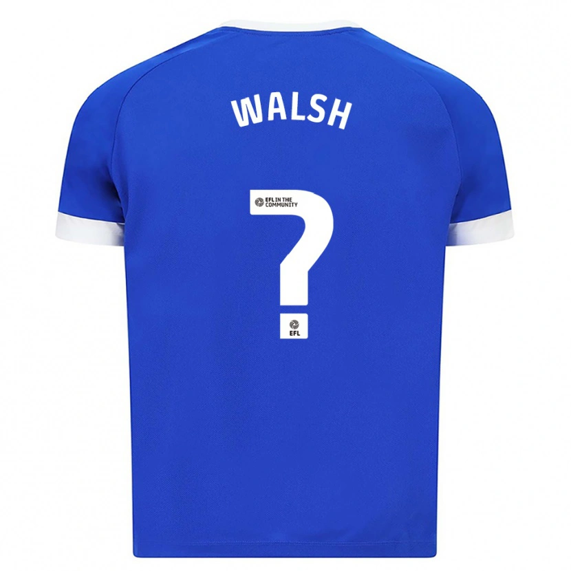 Danxen Uomo Maglia Oliver Walsh #0 Blu Bianco Kit Gara Home 2025/26 Maglietta