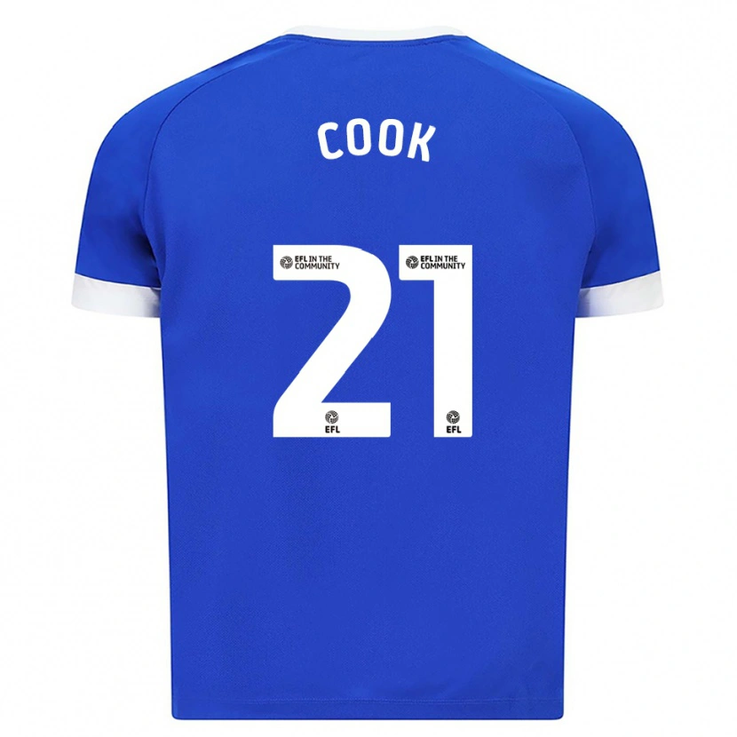 Danxen Uomo Maglia Mikayla Cook #21 Blu Bianco Kit Gara Home 2025/26 Maglietta