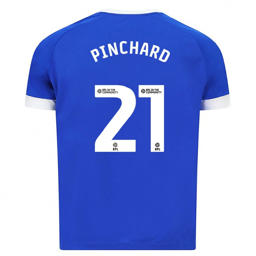 Danxen Uomo Maglia Cerys Pinchard #21 Blu Bianco Kit Gara Home 2025/26 Maglietta
