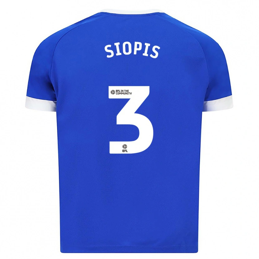 Danxen Uomo Maglia Manolis Siopis #3 Blu Bianco Kit Gara Home 2025/26 Maglietta