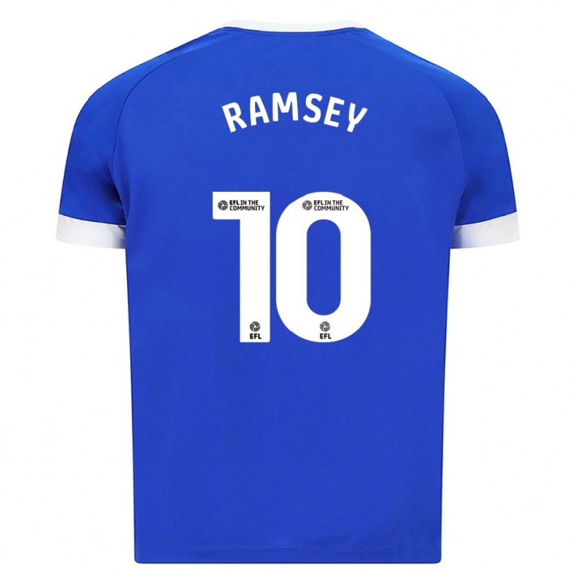 Danxen Uomo Maglia Aaron Ramsey #10 Blu Bianco Kit Gara Home 2025/26 Maglietta