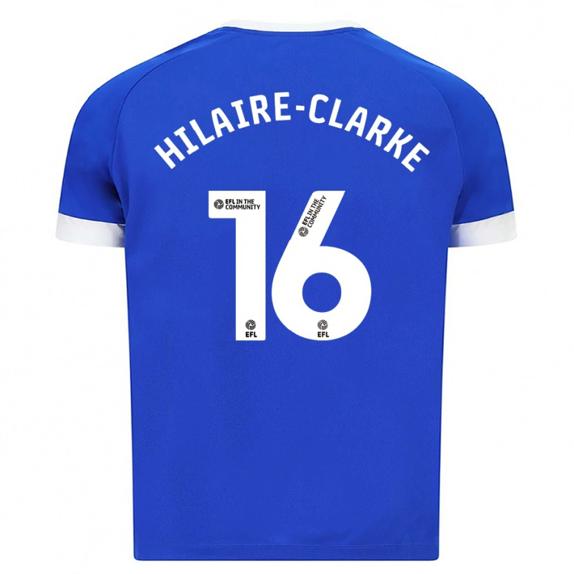 Danxen Uomo Maglia Riley Hilaire-Clarke #16 Blu Bianco Kit Gara Home 2025/26 Maglietta