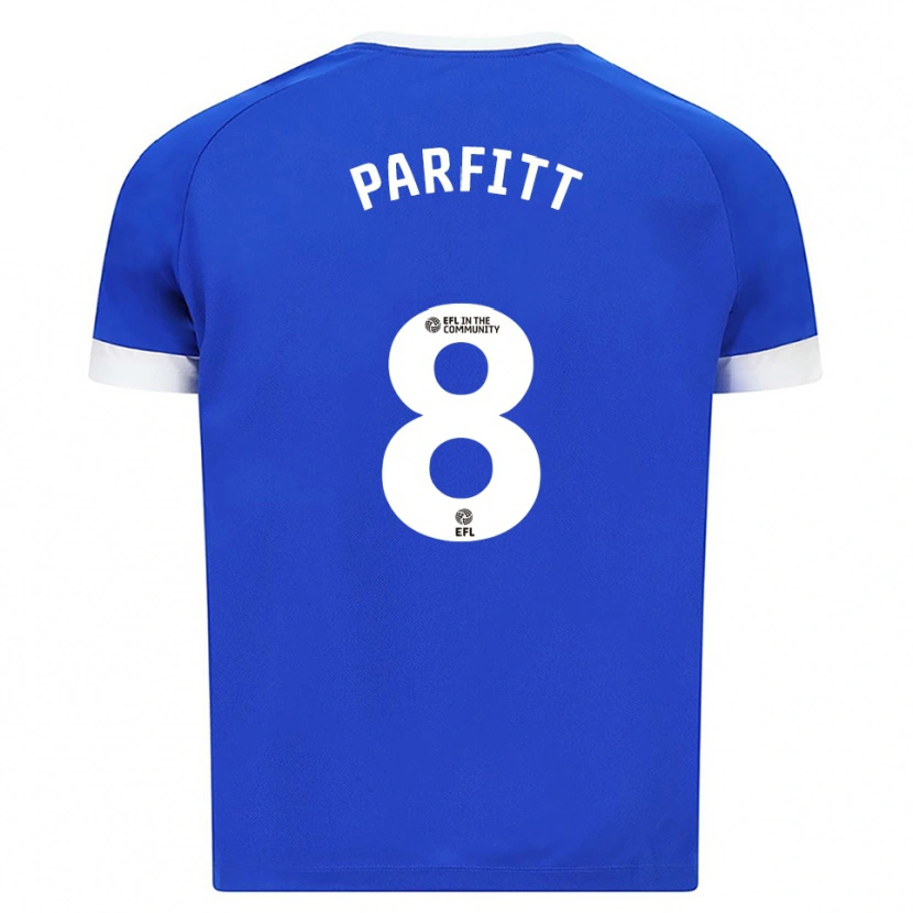 Danxen Uomo Maglia T-Jay Parfitt #8 Blu Bianco Kit Gara Home 2025/26 Maglietta