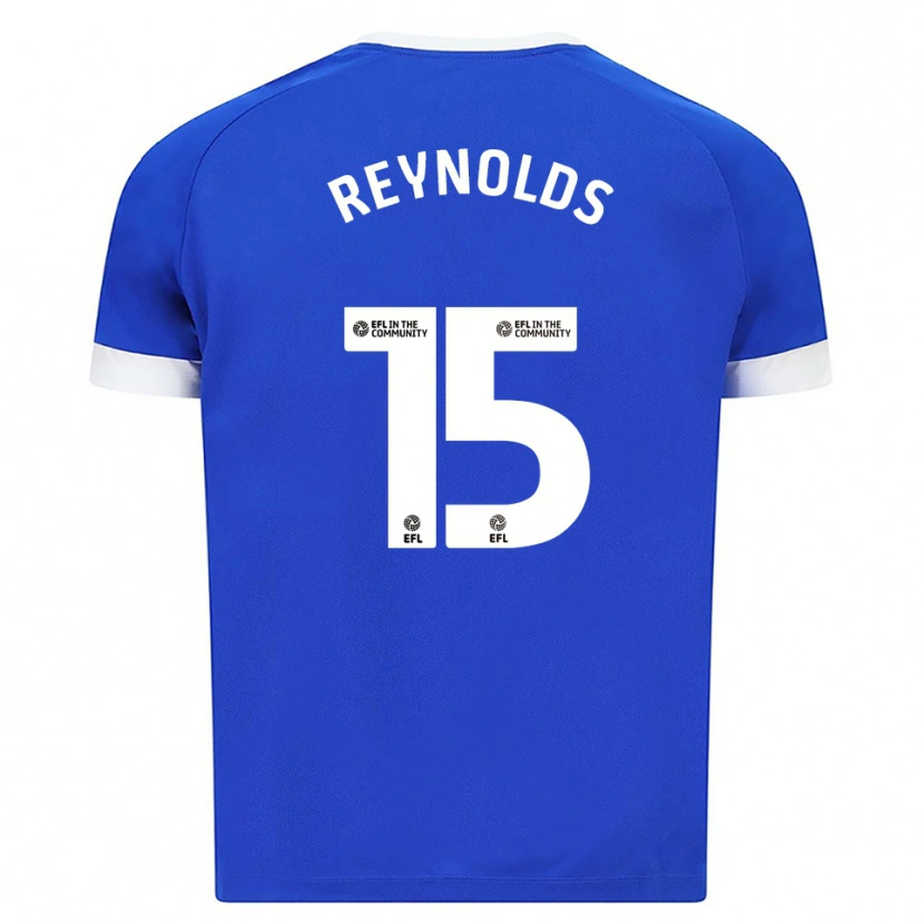 Danxen Uomo Maglia Oliver Reynolds #15 Blu Bianco Kit Gara Home 2025/26 Maglietta