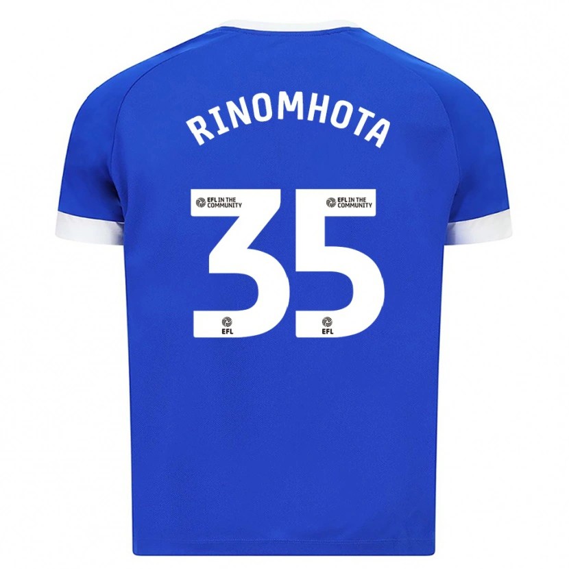 Danxen Uomo Maglia Andy Rinomhota #35 Blu Bianco Kit Gara Home 2025/26 Maglietta