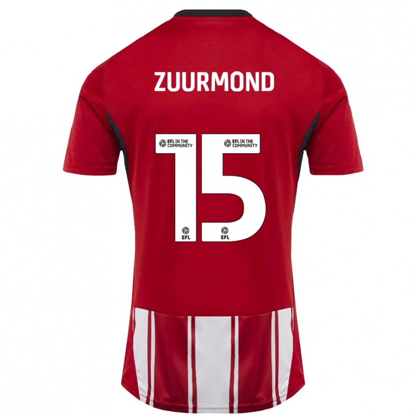 Danxen Uomo Maglia Ishbel Zuurmond #15 Rosso Bianco Nero Kit Gara Home 2025/26 Maglietta