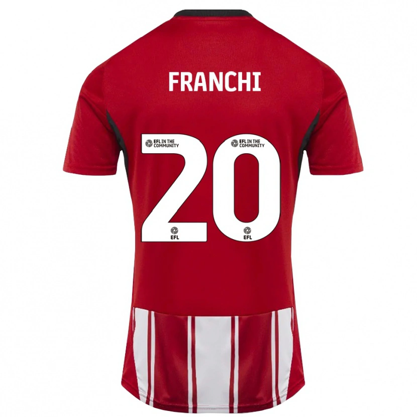 Danxen Uomo Maglia Matilda Franchi #20 Rosso Bianco Nero Kit Gara Home 2025/26 Maglietta