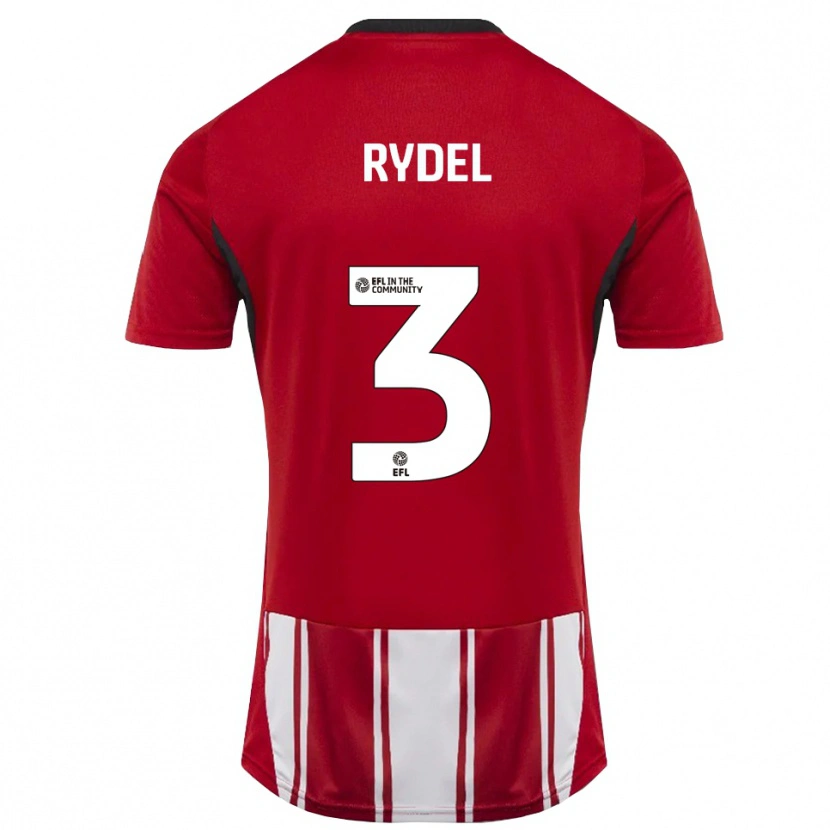 Danxen Uomo Maglia Ryan Rydel #3 Rosso Bianco Nero Kit Gara Home 2025/26 Maglietta