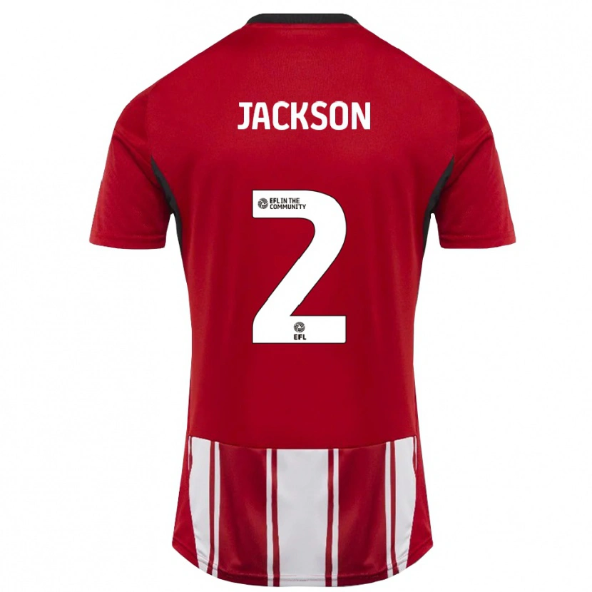 Danxen Uomo Maglia Bow Jackson #2 Rosso Bianco Nero Kit Gara Home 2025/26 Maglietta