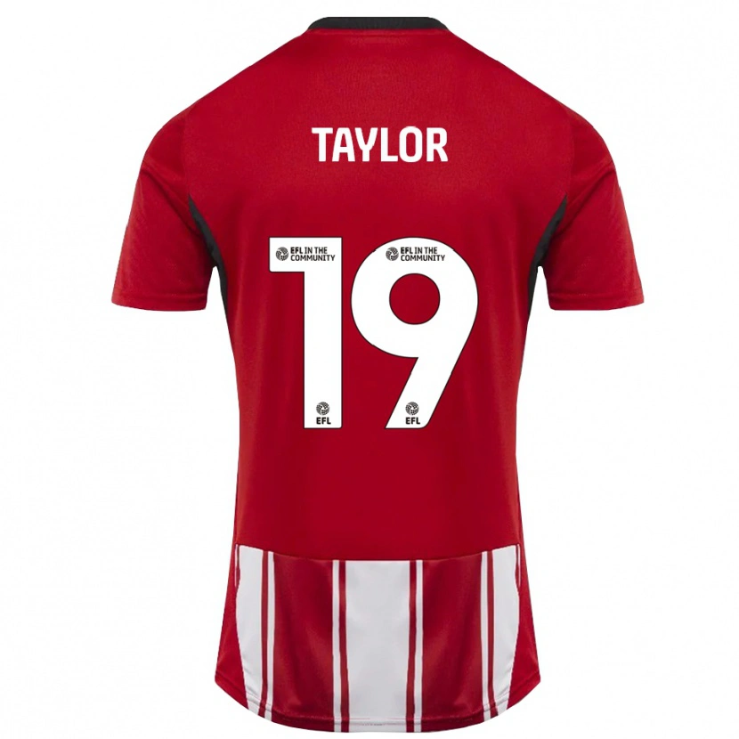 Danxen Uomo Maglia Mollie Taylor #19 Rosso Bianco Nero Kit Gara Home 2025/26 Maglietta