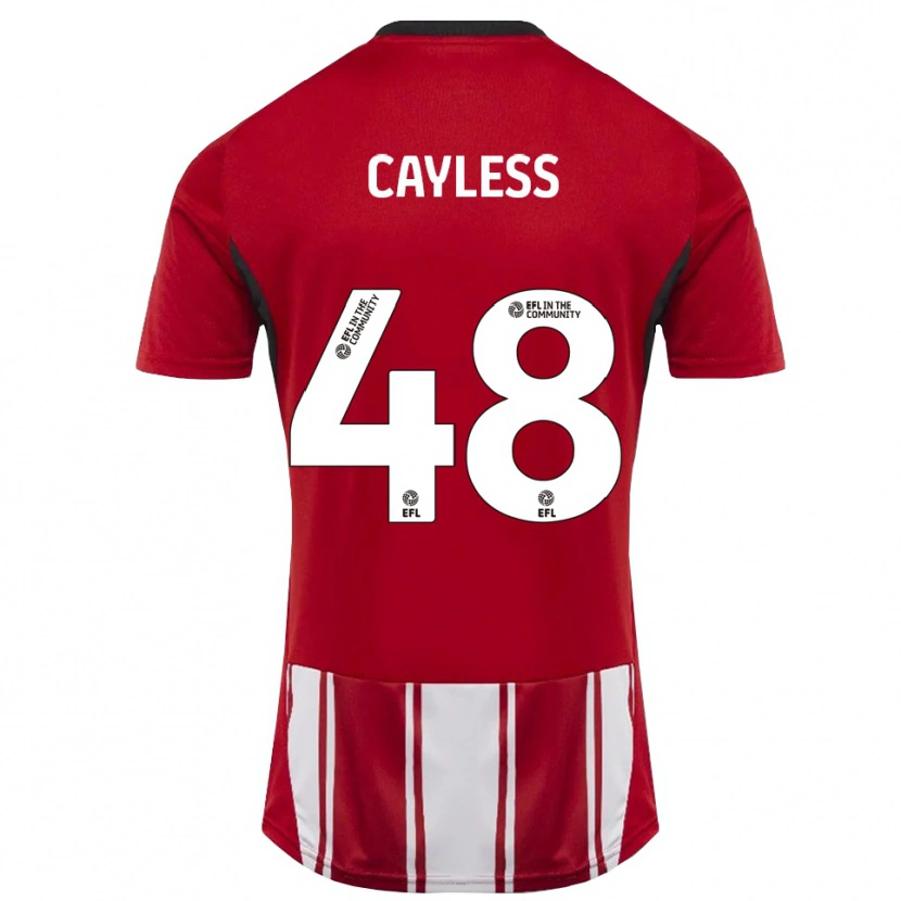 Danxen Uomo Maglia Louie Cayless #48 Rosso Bianco Nero Kit Gara Home 2025/26 Maglietta