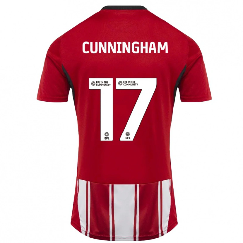 Danxen Uomo Maglia Zoe Cunningham #17 Rosso Bianco Nero Kit Gara Home 2025/26 Maglietta